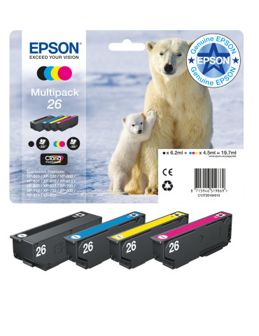 Epson Polar bear C13T26164010 ink cartridge 1 pc(s) Original Black, Cyan, Magenta, Yellow