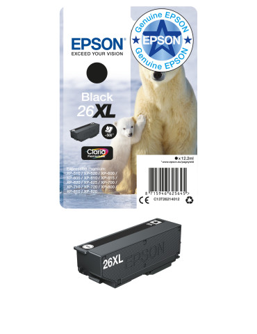 Epson Yksittäispakkaus, musta 26XL Claria Premium -muste