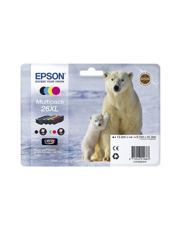 Epson Yksittäispakkaus, musta 26XL Claria Premium -muste