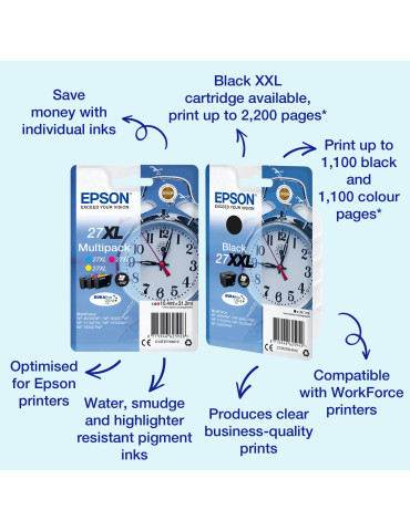 Epson Alarm clock Singlepack Black 27 DURABrite Ultra Ink