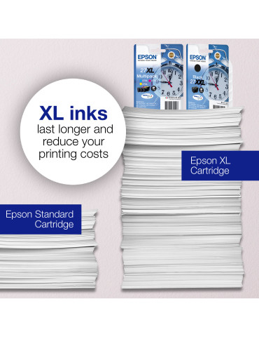 Epson Alarm clock Singlepack Cyan 27XL DURABrite Ultra Ink