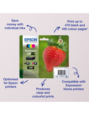 Epson Strawberry Multipack 4-colours 29XL Claria Home Ink