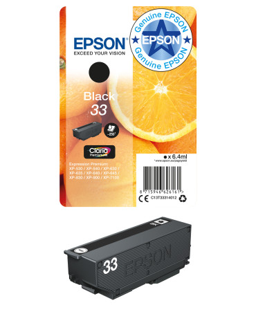Epson Oranges 33 Apelsiner, Claria Premium-bläck, Single‚ svart