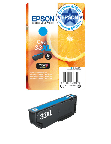 Epson Oranges Singlepack Cyan 33XL Claria Premium Ink
