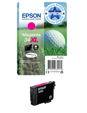 Epson Golf ball 34XL Golfpallo DURABrite Ultra, yksittäispakkaus, magenta muste