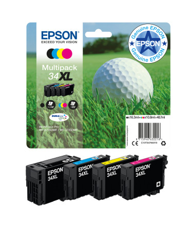 Epson Golf ball 34XL Golfpallo DURABrite Ultra, moniväripakkaus, 4 väriä