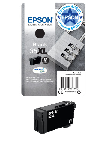 Epson Padlock 35XL Riippulukko DURABrite Ultra, yksittäispakkaus, musta muste