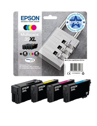 Epson Padlock 35XL Riippulukko DURABrite Ultra, moniväripakkaus, 4 värin muste