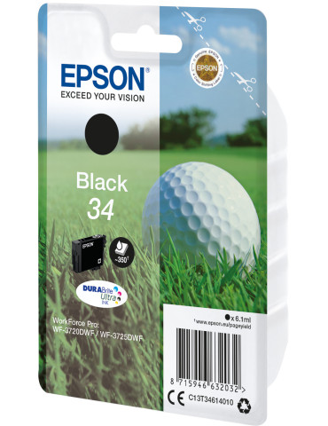 Epson Golf ball 34 Golfboll, DURABrite Ultra-bläck, Single, svart