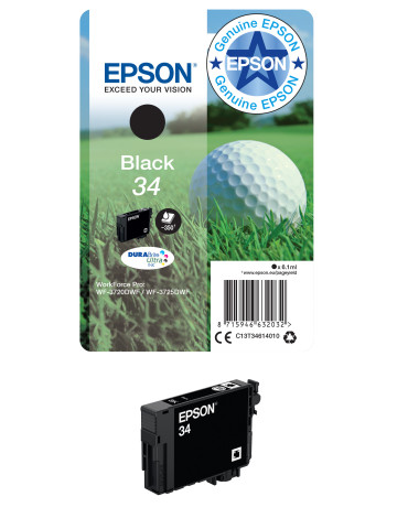 Epson Golf ball 34 Golfboll, DURABrite Ultra-bläck, Single, svart