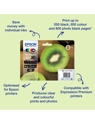 Epson Kiwi 202XL ink cartridge 1 pc(s) Original High (XL) Yield Yellow