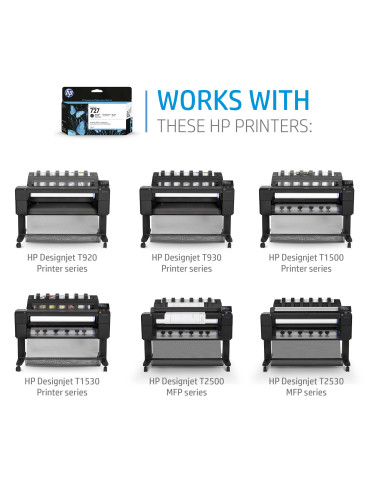 HP 727 DesignJet -mustekasetti, keltainen, 130 ml