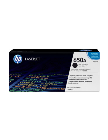 HP 650A svart LaserJet-tonerkassett, original