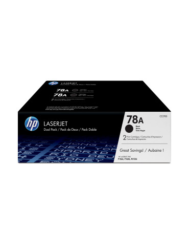HP 78A, alkuperäinen musta LaserJet-värikasetti, kaksoispakkaus