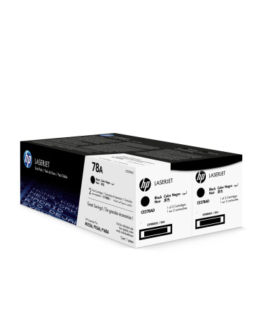 HP 78A 2-pack Black Original LaserJet Toner Cartridges