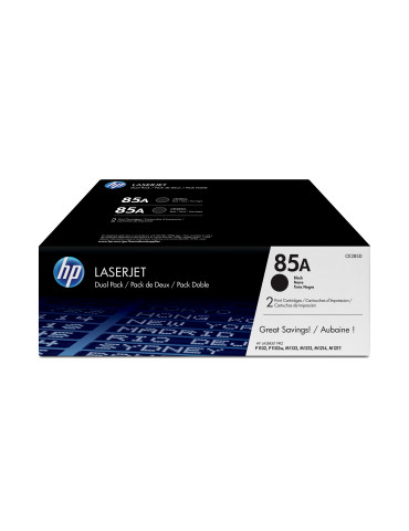 HP 85A, alkuperäinen musta LaserJet-värikasetti, kaksoispakkaus