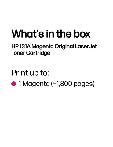 HP 131A, alkuperäinen magenta LaserJet-värikasetti