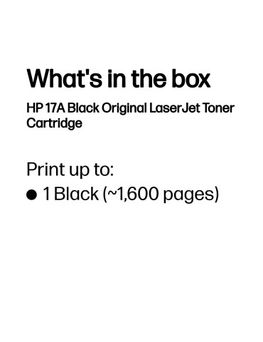 HP 17A Black Original LaserJet Toner Cartridge