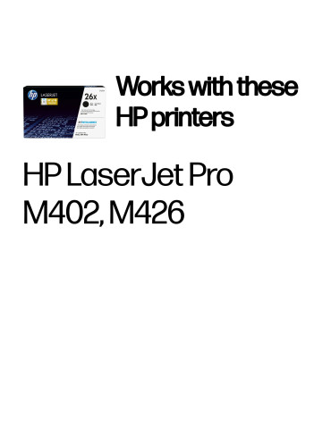 HP 26X svart original LaserJet-tonerkassett, med hög kapacitet