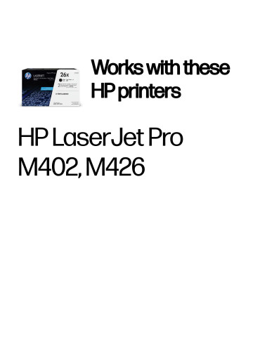 HP 26X 2-pack High Yield Black Original LaserJet Toner Cartridges