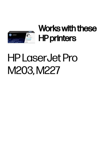 HP 30A svart original LaserJet-tonerkassett