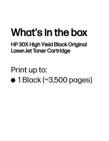HP 30X svart original LaserJet-tonerkassett med hög kapacitet