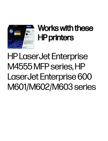 HP 90A Black Original LaserJet Toner Cartridge