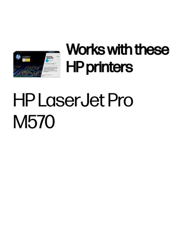 HP 507A, alkuperäinen syaani LaserJet-värikasetti