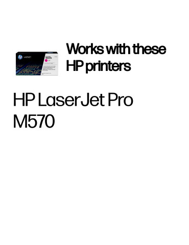 HP 507A, alkuperäinen magenta LaserJet-värikasetti