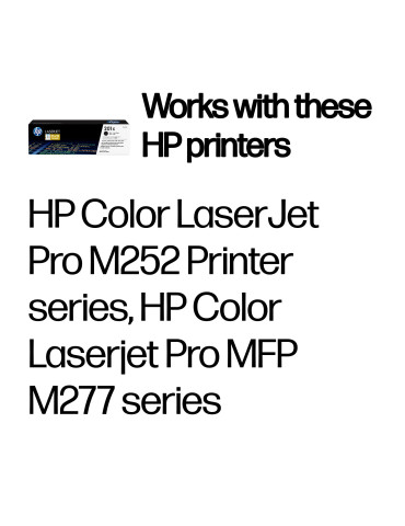 HP 201X High Yield Black Original LaserJet Toner Cartridge