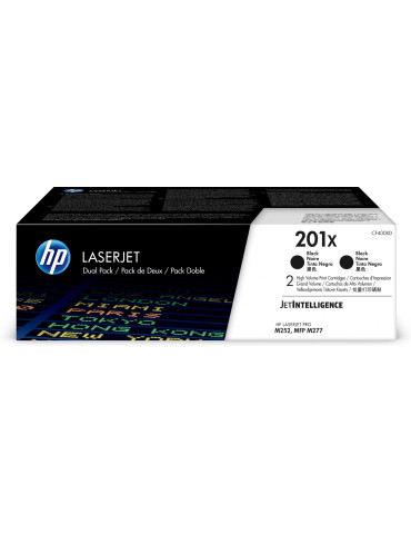 HP 201X alkuperäinen riittoisa musta LaserJet- värikasetti, kaksoispakkaus