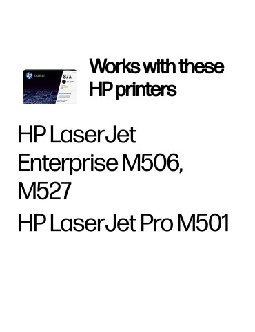 HP 87A, alkuperäinen musta LaserJet-värikasetti
