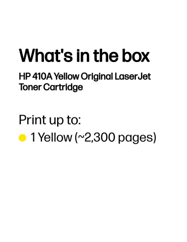 HP 410A, alkuperäinen keltainen LaserJet-värikasetti