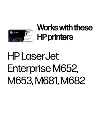 HP 655A Black Original LaserJet Toner Cartridge