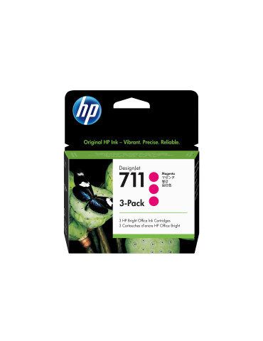 HP 711 3-pack 29-ml Magenta DesignJet Ink Cartridges