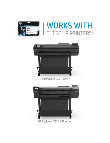 HP 728 300 ml mattamusta DesignJet -mustepatruuna