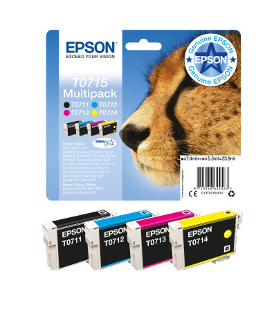Epson T0715 ink cartridge 1 pc(s) Original Standard Yield Black, Cyan, Magenta, Yellow
