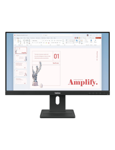 Lenovo ThinkVision E24-40 platta pc-skärmar 60,5 cm (23.8") 1920 x 1080 pixlar Full HD LCD Svart