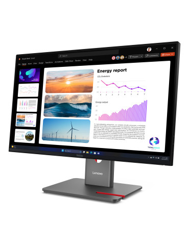 Lenovo ThinkVision P24Q-40 tietokoneen litteä näyttö 60,5 cm (23.8") 2560 x 1440 pikseliä Quad HD LCD Musta