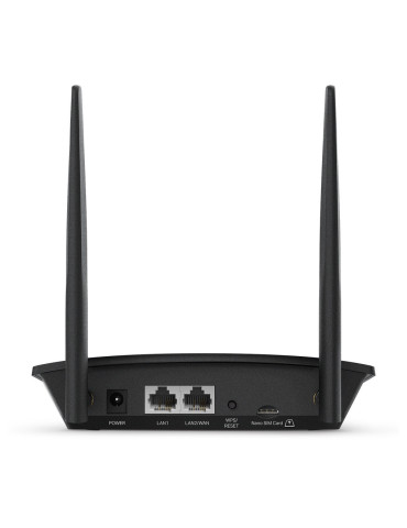 TP-Link TL-MR100 langaton reititin Nopea Ethernet Yksi kaista (2,4 GHz) 4G Musta