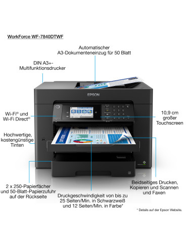 Epson WorkForce Pro WF-7840DTWF Inkjet A3 4800 x 2400 DPI Wi-Fi