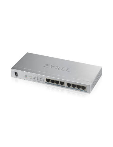 Zyxel GS1008HP Hallitsematon Gigabit Ethernet (10 100 1000) Power over Ethernet -tuki Harmaa