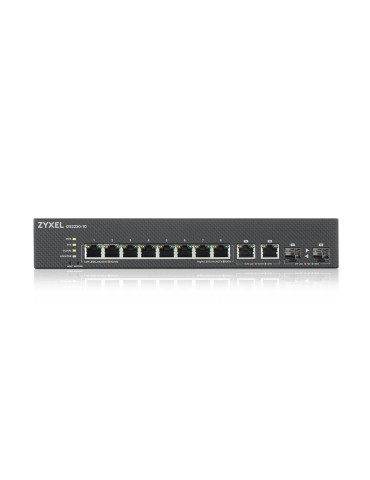 Zyxel GS2220-10-EU0101F verkkokytkin Hallittu L2 Gigabit Ethernet (10 100 1000) Musta