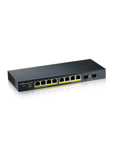 Zyxel GS1900-10HP Hallittu L2 Gigabit Ethernet (10 100 1000) Power over Ethernet -tuki Musta