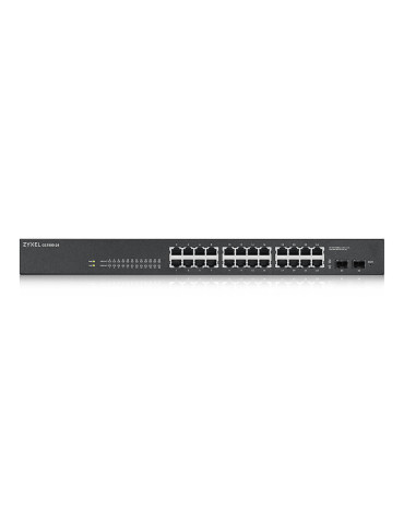 Zyxel GS-1900-24 v2 Hallittu L2 Gigabit Ethernet (10 100 1000) 1U Musta