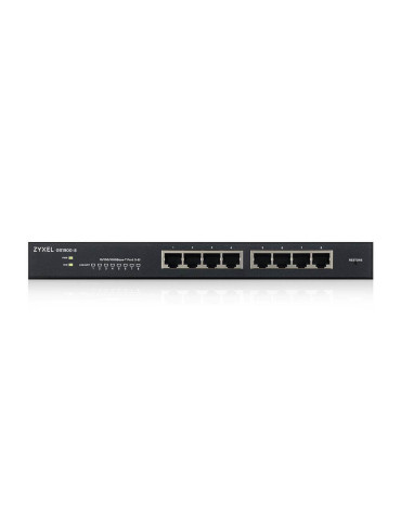 Zyxel GS1900-8 Hallittu L2 Gigabit Ethernet (10 100 1000) Musta