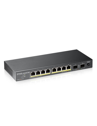 Zyxel GS1100-10HP v2 Hallitsematon Gigabit Ethernet (10 100 1000) Power over Ethernet -tuki Musta