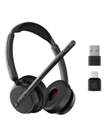 EPOS 1001490 kuulokkeet ja kuulokemikrofoni Langallinen & langaton Pääpanta Toimisto puhelukeskus USB Type-C Bluetooth Musta