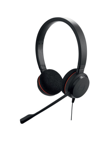 Jabra Evolve 20 Headset Wired Head-band Office Call center USB Type-C   USB Type-A Black