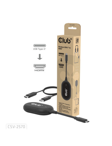 CLUB3D CSV-2570 AV-signaalin jatkaja AV-lähetin ja -vastaanotin Musta